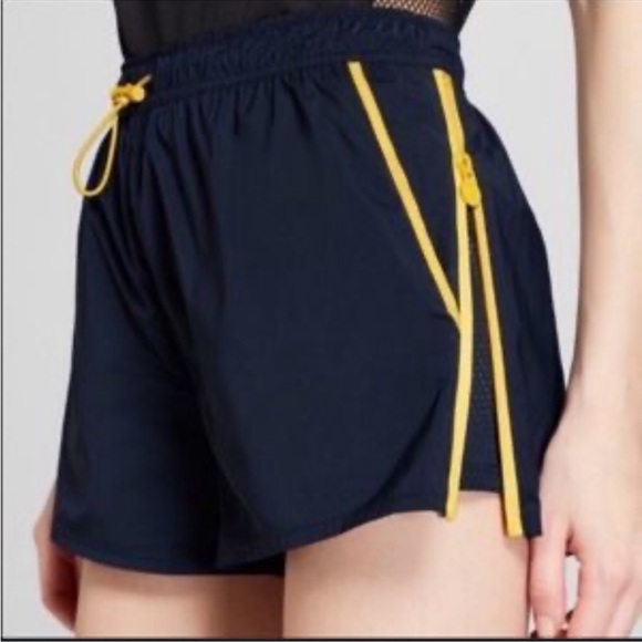 Hunter Pants - Hunter for Target Dark Blue Shorts with Yellow Highlights and Zippers